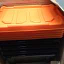 IRIS USA 3 Gallon Lockable Storage Bins with Lids, 5 Pack - Made in USA, Heavy Duty, Stackable Containers, Garage Organizing Bins Moving Tubs, Rugged Sturdy Equipment Utility Box - Black/Orange