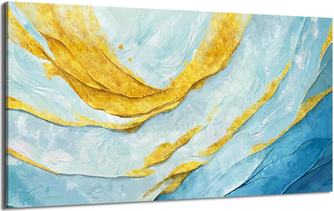 Nicetop Extra Large Abstract Canvas Modern Wall Art for Living Room 58x29In