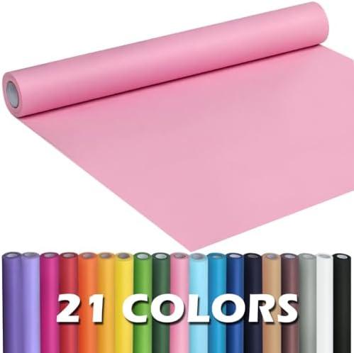 PerkHomy Light Pink Kraft Paper Roll 17.5" x 960" (80') for Gift Wrapping Bouquet Flower Art Painting Craft Writing Packaging Shipping 80GSM 55LB (Light Pink, 17.5" x 80')