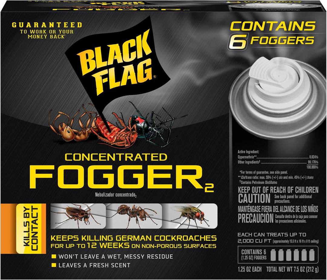 Black Flag Indoor Fogger, Pack of 6 (1.25 Ounce (Pack of 6))