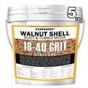 18-40 Grit Ground Walnut Shell Media (5 LBS / 2.3 KG) - Fine Grit for Tumbling, Blasting, Vibratory, Polishing, Deburring, Anti-Skid, Fillers