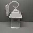 ALLGOT Large Outdoor Light Wall Mount, 21.65 Inch Tall Large Wall Lantern Sconce, E12 Socket Anti-Rust Modern Porch Lighting Fixture with Water Rippled Glass for Front Porch (White)