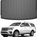 Mixsuper Cargo Liner for Ford Expedition Max/Lincoln Navigator L 2018-2024, All Weather Cargo Mat Rear Trunk Liner Behind The 3rd Row Seats Black