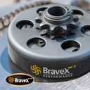 Bravex Centrifugal Clutch, Go Kart Clutch 3/4" Bore 10 Tooth For #40/41/420 Chain Fun Kart Mini Bike Upgrade