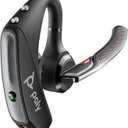 Poly Voyager 5200 Wireless Headset (Plantronics) - Single-Ear Bluetooth Headset w/Noise-Canceling Mic - Ergonomic Design - Voice Controls - Lightweight - Connect to Mobile/Tablet via Bluetooth
