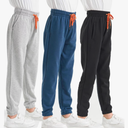 Boys Sweatpants Boys Joggers with Pocket and Drawstring Athletic Trousers 3-Pack Pants Kids Clothes, Size 7-8 Years
