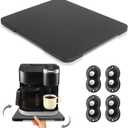 360 Rolling Tray Bamboo Appliance Slider for Kitchen Appliances, Coffee Maker Mat Tray for Countertops Sliding Tray for Coffee Maker Appliances Mat Easily from Under The Cabinet Black 11.6x13.9