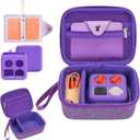 YouKnow Hard Case and Silicone Cover for Yoto Mini Player, Kids Audio Music Accessory with Card Case Holder for up to 10 Cards (Purple)