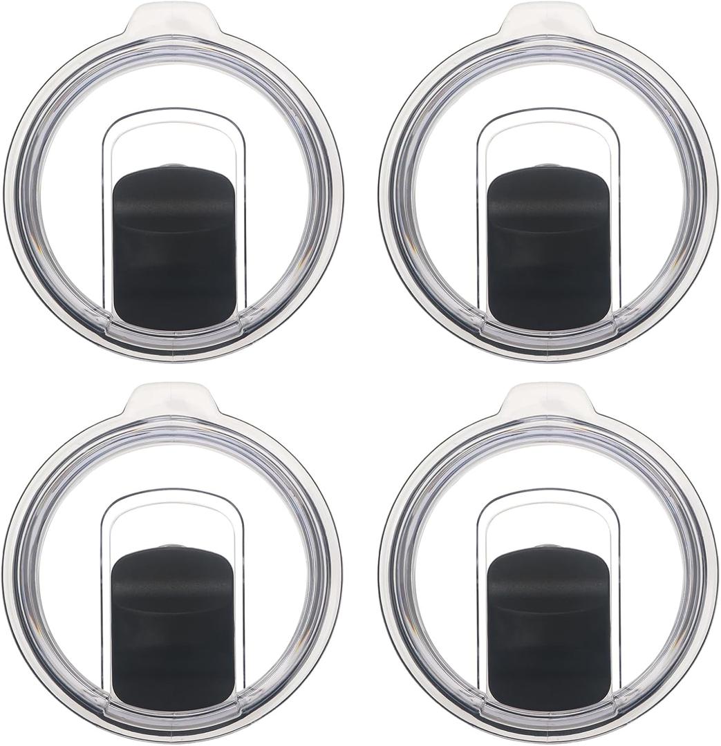 20 oz Tumbler Lid, 4 Pack Replacement Lids Compatible for YETI 20 oz Tumbler 10/24 oz Mug and 10 oz Lowball, Travel Spill Proof Cup Lids Covers with Magnetic Slider Switch, BPA Free 20 oz Tumbler Lid, 4 Pack Replacement Lids Compatible for YETI 20 oz Tumbler 10/24 oz Mug and 10 oz Lowball, Travel Spill Proof Cup Lids Covers with Magnetic Slider Switch, BPA Free