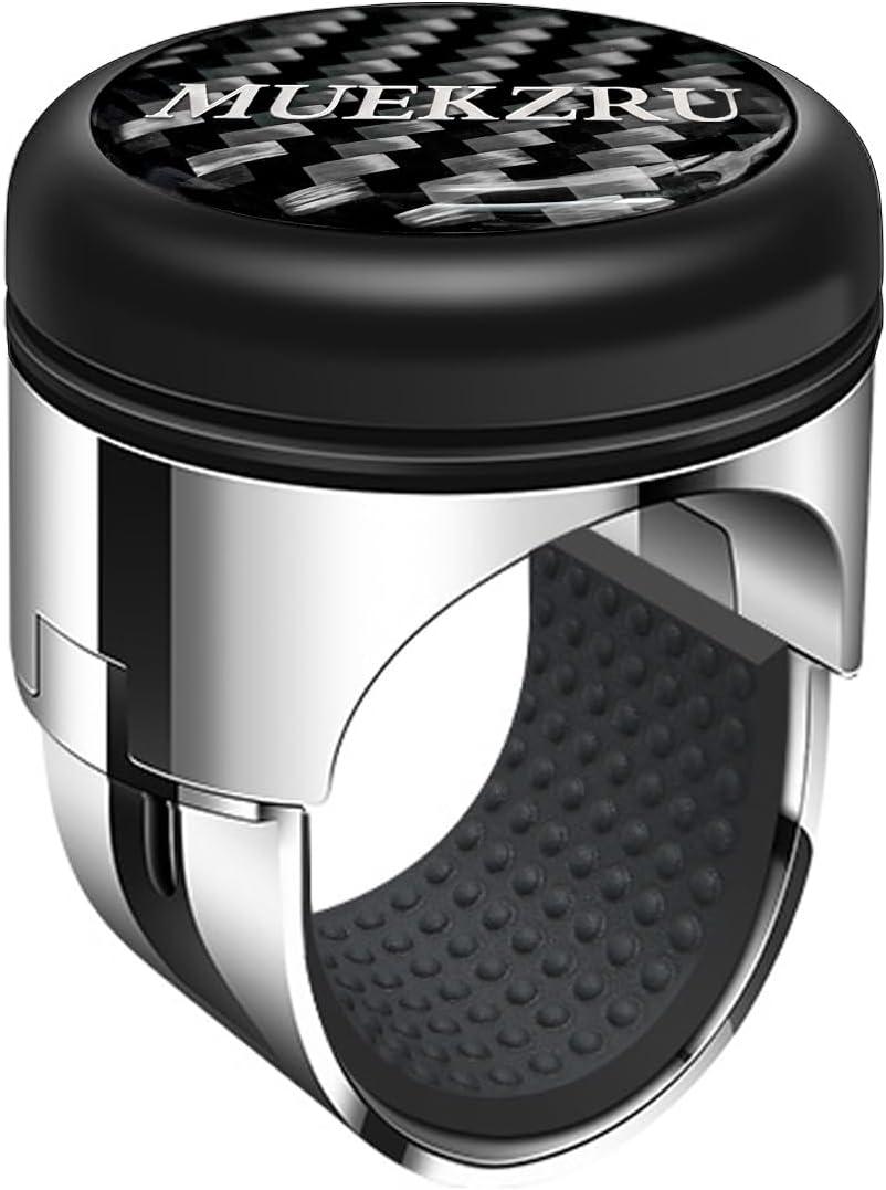 muekzru Steering Wheel Knob Spinner Compatible with Any Steering Wheels,Carbon Fiber and Metal Ball Bearing knob for Car, Trucks,ractor, Mower, Boat - Maneuver with Ease On Any Vehicle