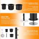 Umbrella Tube Base Universal Granite Umbrella Stand Tube Outdoor,Outside Stone Umbrella Stainless Steel Tube Base,Heavy Duty Flag Pole Stake Holder,Table Umbrella Tube Bracket,DIY Umbrella Tube Mount