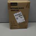 CAROTE 14 Pieces Knife Set with Block, Forged, High Carbon Stainless Steel Sharp Blade Block Knife Set, Dishwasher Safe Cutlery, Cream