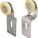 Prime-Line N 7532 Sliding Closet Door Roller Kit, 1 in. Wheel Diameter, Convex (Round) Edge Plastic, Stamped Steel Construction, Includes 1/4 and 3/4 in. Offset Pairs (2 Pack)