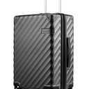 LUGGEX Luggage with Spinner Wheels, Polycarbonate Hard Shell Suitcase, Carry On 21 Inch, Charcoal Metallic