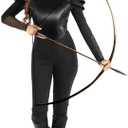 Morph Womens Dystopian Huntress Costume - Includes Leather-Look Jacket, Tactical Pants, Mock Arm Guards, and Utility Belt L