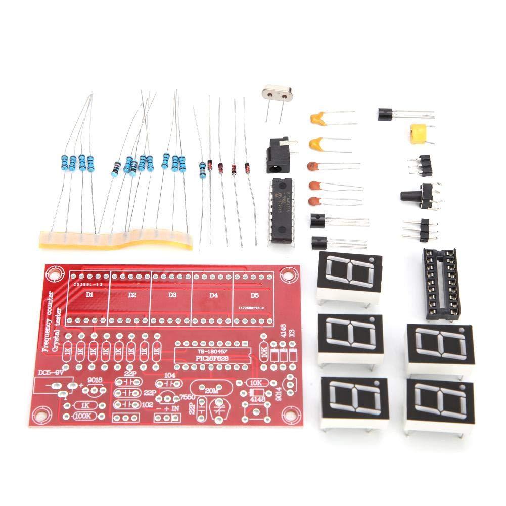 Crystal Oscillator Frequency Counter Tester Meter, DIY 1Hz-50MHz Frequency Indicator Crystal Oscillator Tester Module Kit with 5 Digits Digital Tube Display Red Crystal Oscillator Frequency Counter Tester Meter, DIY 1Hz-50MHz Frequency Indicator Crystal Oscillator Tester Module Kit with 5 Digits Digital Tube Display Red