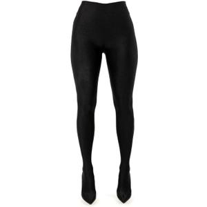 Onlymaker Women's Stiletto Heel Pants Boots Thigh High Side Zipper Pointed Toe Thigh High Over the Knee Boots Winter Black Size 37/US 6