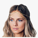 Yean Gold Sequins Head Chain Bohemian Hair Jewelry Headpiece Forehead Band Festival Headband Accessories for Women