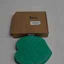 12 Pieces Palm Leaf Plates Hawaii Style Snack Tray Reusable Cookies Candy Dip Palm Leaf Serving Platter Green Plastic Food Tray Luau Party Plates for Jungle Safari Tropical Birthday Supplies