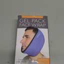 LotFancy Face Ice Pack Wrap for TMJ, Wisdom Teeth, with 4 Reusable Hot Cold Therapy Gel Packs, Pain Relief for Head, Oral and Facial Surgery, Dental Implants, Blue