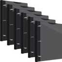 Henoyso 6 Pcs 1 Inch Telescoping 3 Ring Binder with Telescoping Spine 200 Sheets Capacity 3 Round Rings Flexible Plastic Notebook Binder with Clear Front Cover for School, Office(Black)