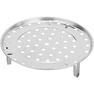 Steam Holder, Stainless Steel Steam Rack Round Steaming Tray Cooling Rack Insert Accessories with Supporting Feet for Pots Pans,10.2x10.2x1.9 in