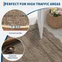 GarveeHome Scalloped Living Room Rug 5x7 Area Rug Washable Area Rug for Bedroom Modern Traditional Kids Rug Non Slip Throw Rugs Soft Low Pile Stain Resistant Carpet for Dining Room 5 ft x7 ft Taupe