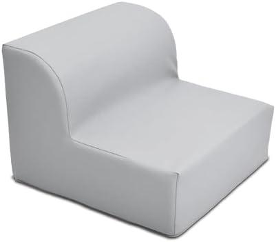 Children's Factory Library Lounger, Flexible Seating Classroom Furniture, Comfy Kids Chairs, Glacier Gray, Single Lounger