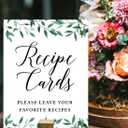 Andaz Press Wedding Party Signs, Natural Greenery Green Leaves, 8.5x11-inch, Recipe Cards, Leave Your Favorite Recipes, 1-Pack