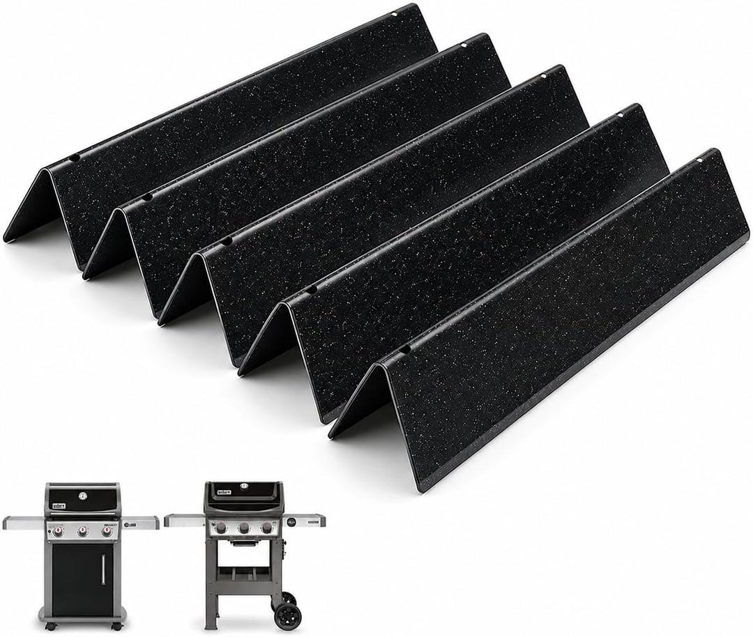 7636 15.3 Inch Flavorizer Bars for Weber Spirit E310 E320 S310 S320 Gas Grills with Front Control Knobs, Grill Parts for Weber Spirit GS4 Spirit II 300 Grills, Porcelain-enameled