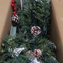 Outdoor Urn Filler, Set of 2 Lighted Outdoor Christmas Tree, Battery Operated Christmas Porch Decorations for Driveway, Yard, Garden, Flower Beds