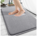 OLANLY Thick Memory Foam Bath Mat Rug 30x20, Extra Soft Absorbent Bathroom Rugs, Quick Dry Bath Mats, Non-Slip, Machine Washable Carpet for Bathroom, Tub and Shower, Home Decor Accessories, Grey