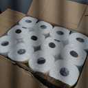 Brawny Tear-A-Square Paper Towels, 12 Double Rolls = 24 Regular Rolls, 3 Sheet Size Options, Quarter Size Sheets (White)
