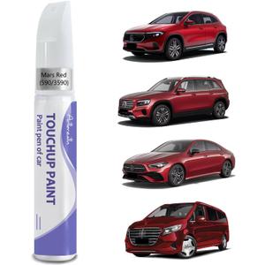 Touch Up Paint for Mercedes Benz Mars Red (590/3590)-Exact Match–Chips and Nicks TouchUp Paint Pen Scratch Repair Car Accessories Car Paint Pen for Erase Car Scratches
