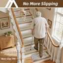 COSY HOMEER Soft Stair Treads 15pcs Non-Slip Carpet Mat 28inX9in,Beige