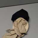 INIBUD Bralette for Women Removable Padded Bra Yoga Seamless V Neck Triangle Adjustable Straps Wireless (Small, Black+cream)