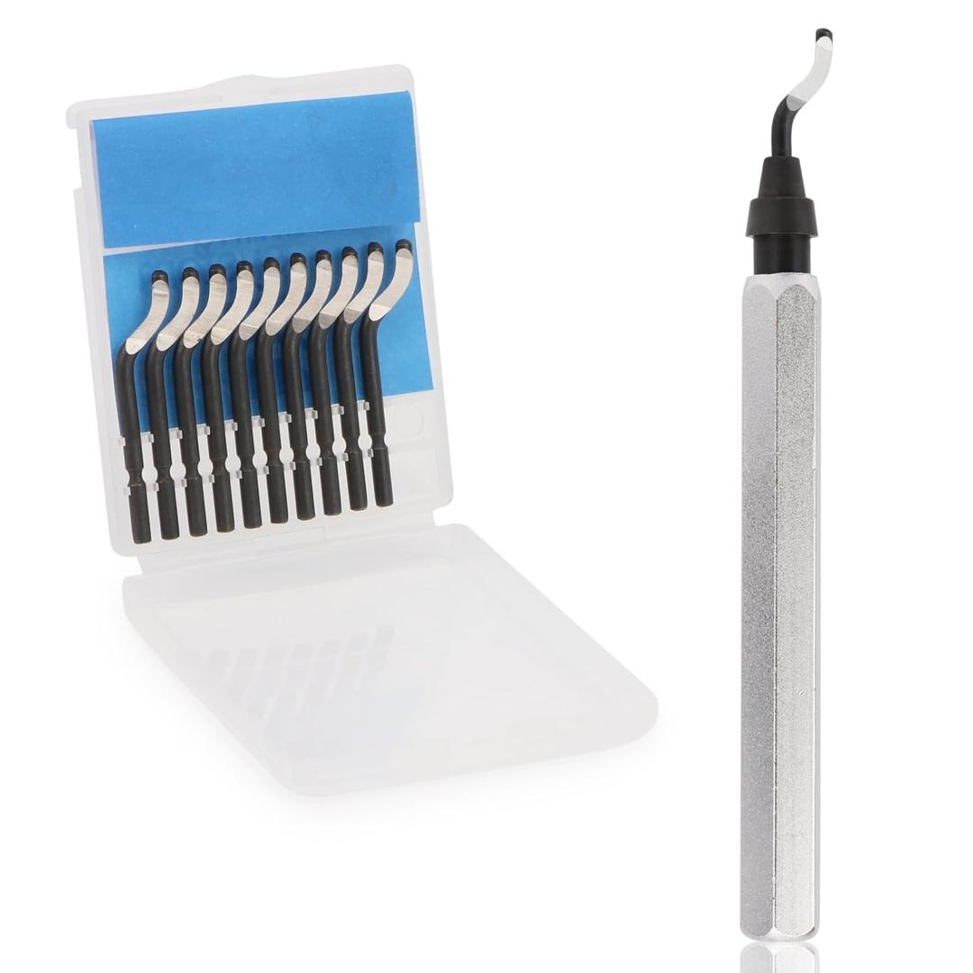 Deburring Tool Burr Removal Blade, Alloy Deburring Tool Set, Rotary Burr Removal Blades for Metal, Resin, PVC Pipes, Copper, Plastic and 3D Printed Model