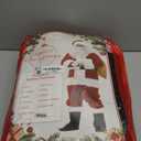 ADOMI Santa Claus Costume for Men Adults Santa Suit 11pcs Mens Red Deluxe Christmas Clause Outfit Cosplay Vacation Suits Set (Medium)