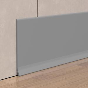 Peel and Stick Baseboard Trim, 6 Inch Rubber Baseboard Vinyl Wall Base, Flexible Baseboard Molding Trim, Adhesive Baseboard Trim Rubber Cover Base(60Ft, Grey)