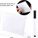 Outus 12 Pcs 4 x 3 Inches Buffet Food Labels Mini Small Chalkboard Signs White Acrylic Food Markers Little Price Signs with 2 Pcs Erasable Marker for Wedding Birthday Bakery Table Display