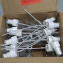 JUVITUS 4 oz / 120 ml Frosted Clear Glass Boston Round Bottle with White Treatment Pump BPA Free Refillable Empty Storage Containers (11 Pack) + Travel Foamer