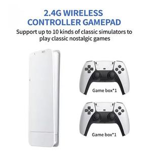 2.4G Wireless Game Controller Set, Dual Gamepad with USB Receiver, White and Black, Classic Game Console Support, 10 Simulator Compatible