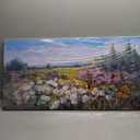 Acocifi Wildflower Wall Art Canvas Rustic Landscape Picture Textured Painting Colorful Scenery Painting Large Artwork for Living Room Bedroom Kitchen Office Home Decor 40"x20"