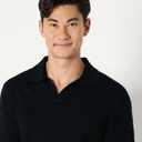 Amazon Essentials Men's Long Sleeve Regular Fit Knit Polo Sweater, Black, XX-Large