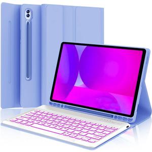 Keyboard Case for Samsung Galaxy Tab 10 FE Plus 13.1inch, S10 FE+ Smart Keyboard Case Magentic Keyboard Cover with S-Pen Holder, Purple