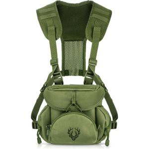 Binocular Harness Chest Pack for Men and Women - Our Bino Harness and case is Great for Hunting, Hiking, and Shooting - Bino Straps Secure Your Binoculars - Holds rangefinders, Phones, Bullets, ect