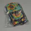 Water Bottle Sling Bag Sleeve Holder Carrier 25/32/40/64 oz ,Insulated Crossbody Water Bottle Case Cover with Strap and Pockets for Men/Women Walking Hiking Camping (25oz, Sunflower Green background)