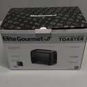 Elite Gourmet 2-Slice Cool Touch Toaster  6 Browning Levels, Extra Wide 1.25 Slots for Bagels & Thick Bread, Cancel Function, Compact, ETL Certified, Black