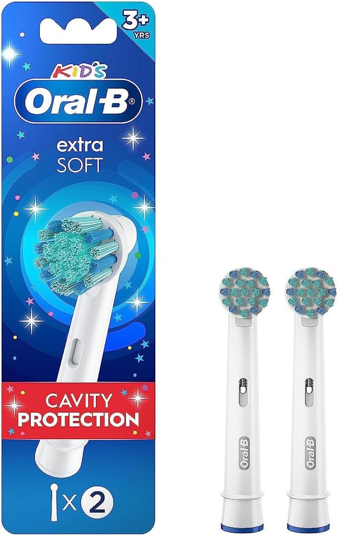Oral-B Kids Extra Soft Replacement Brush Heads, 2 Count, Cavity Protection