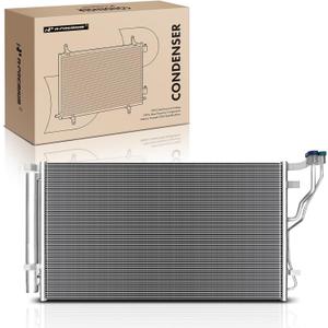 A-Premium Air Conditioning A/C Condenser Compatible with Hyundai Sonata 2011-2014, Azera 2012-2014 & Kia Optima 2011-2015, Cadenza 2014-2016, 2.4L 3.3L